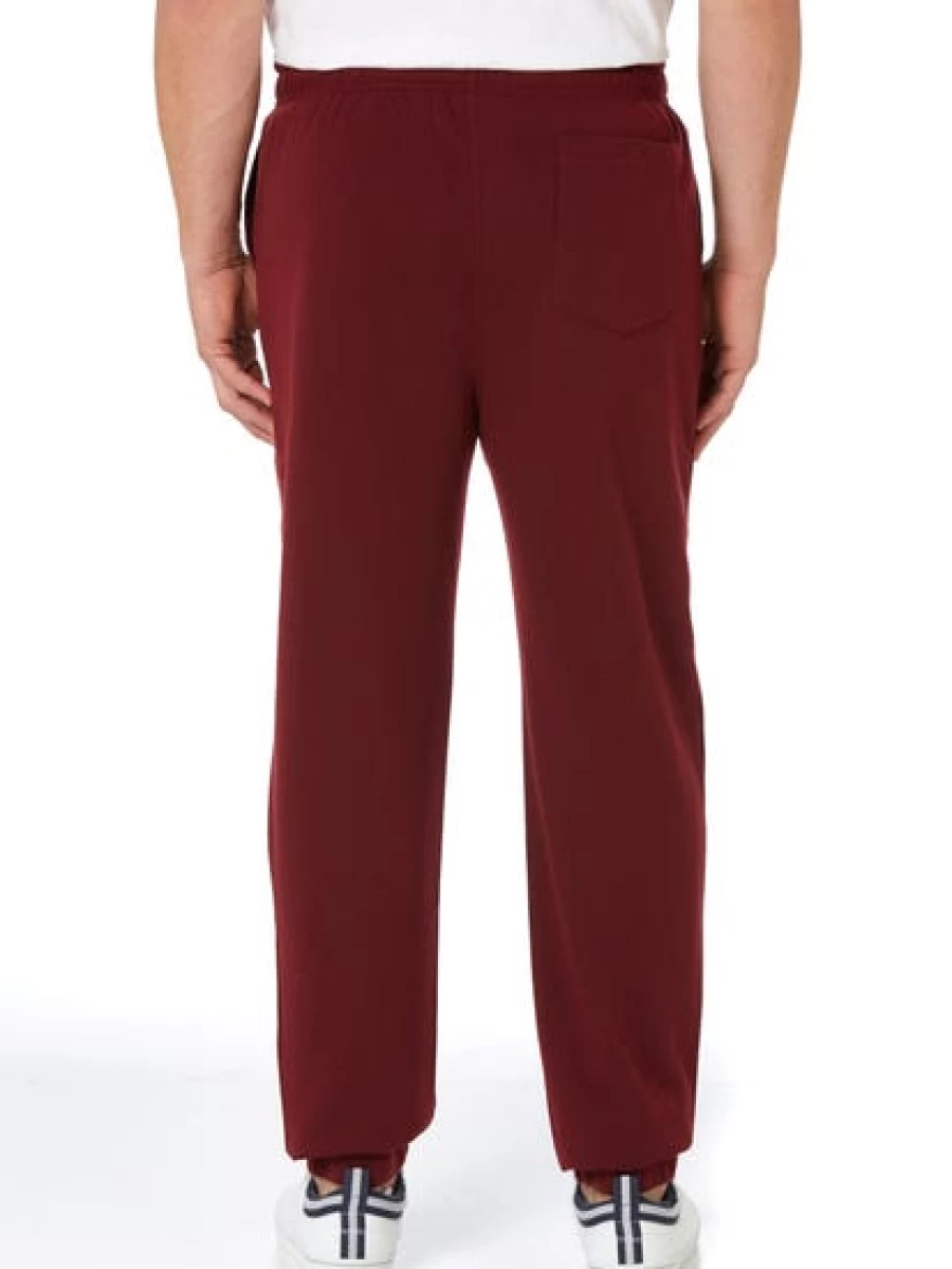 Lowes Men's Burgundy Knitted Fleece Track Pants for Comfort & Warmth