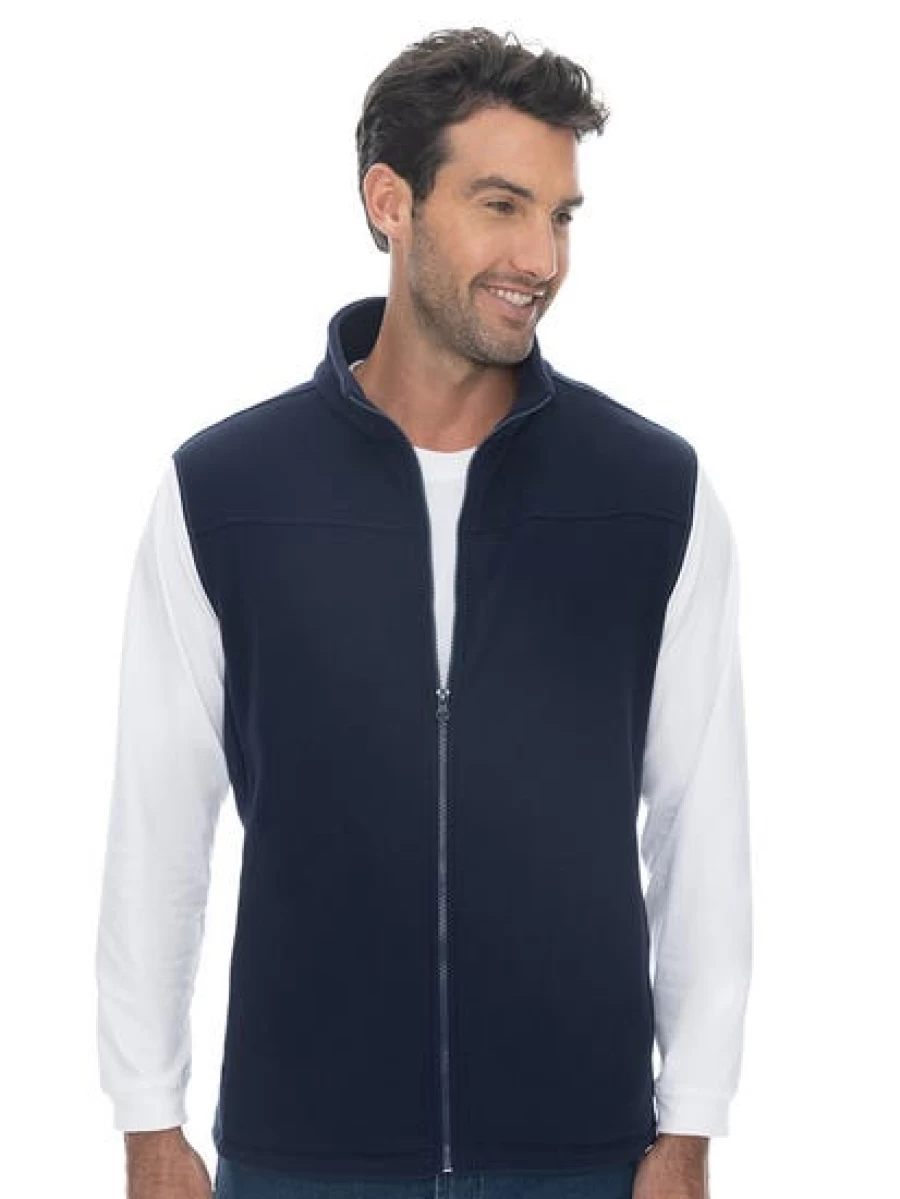 Lowes Men's Navy Polar Fleece Vest - Warm & Comfortable Winter Vest for Men