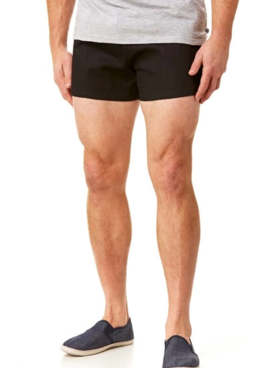 Ruggers Men's Regular Fit Shorts - Classic Black Casual Shorts for Men