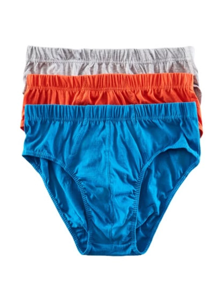 Lowes Men's 3 Pack Bright Briefs - Soft Cotton Underwear for Comfort & Durability