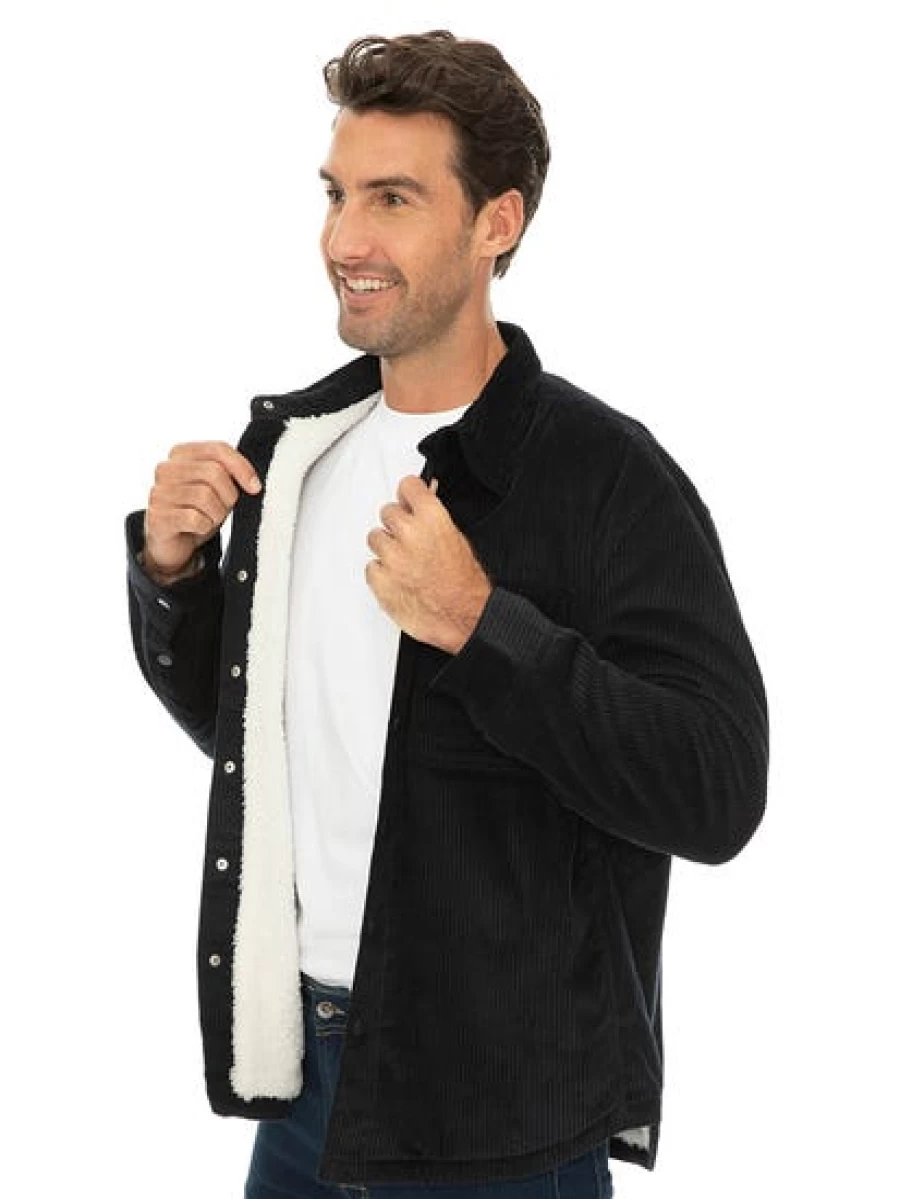 Prodigy Men's Navy Sherpa-Lined Hooded Jacket - Warm Fleece-Lined Winter Coat
