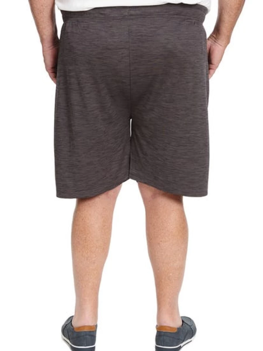 DBK Men's Elastic Waist Basketball Shorts with Charcoal Fleck Design