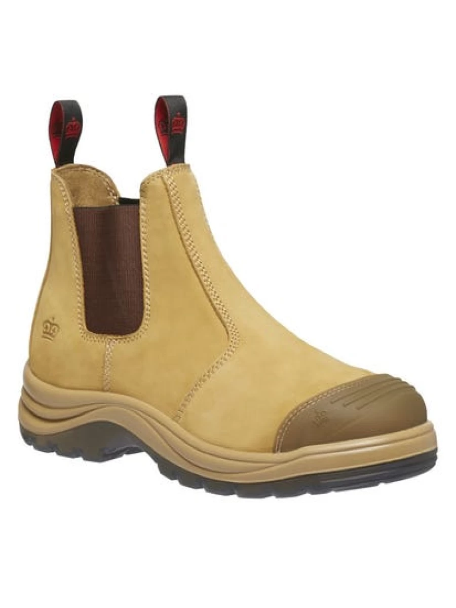 King Gee Men's Wheat Tradie Elastic Pull Up Work Boots