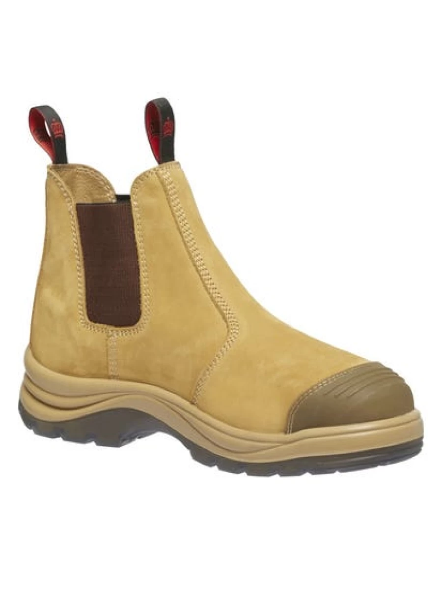 King Gee Men's Wheat Tradie Elastic Pull Up Work Boots
