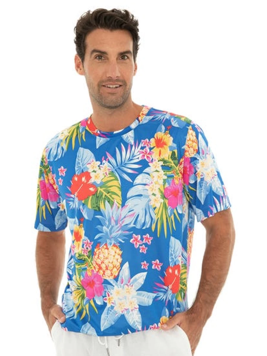 Lowes Men's Tropical Blue Crew Neck T-Shirt