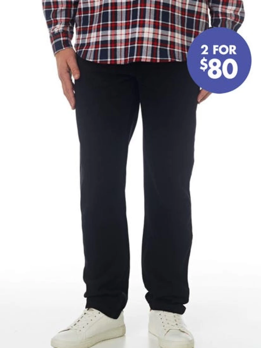 Street Men's Regular Fit Black Cotton Twill Jeans