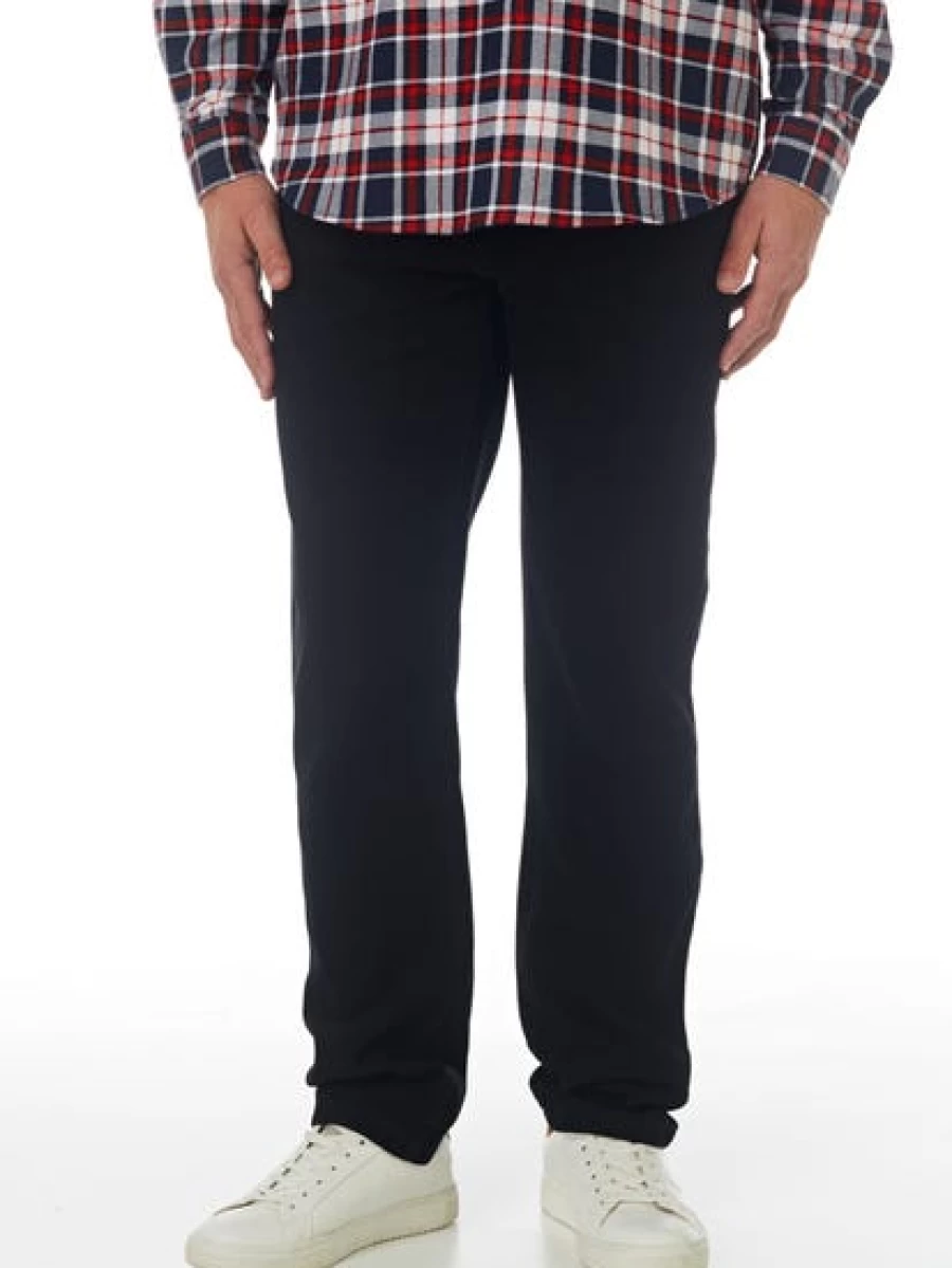Street Men's Regular Fit Black Cotton Twill Jeans