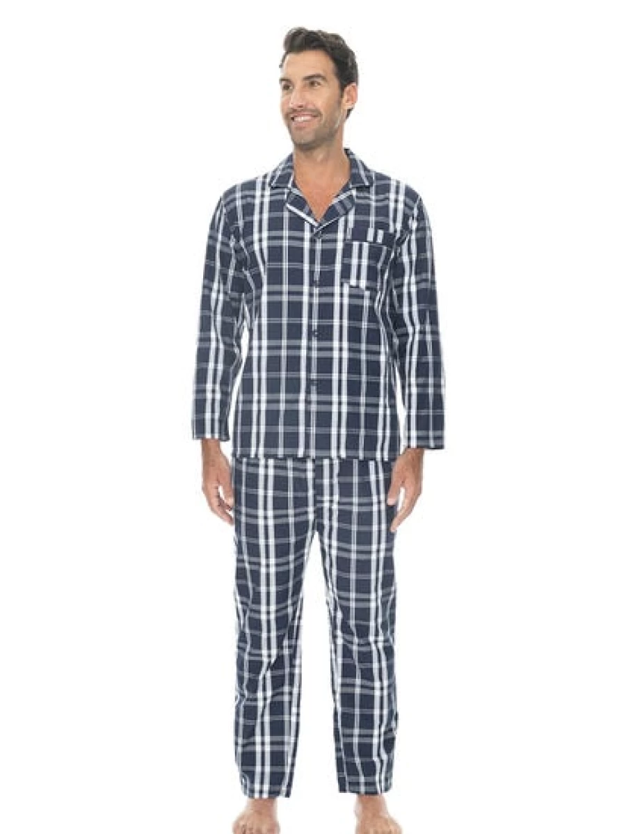 Lowes Men's Tropical Print Long Sleeve Pajama Set for Comfortable Sleep