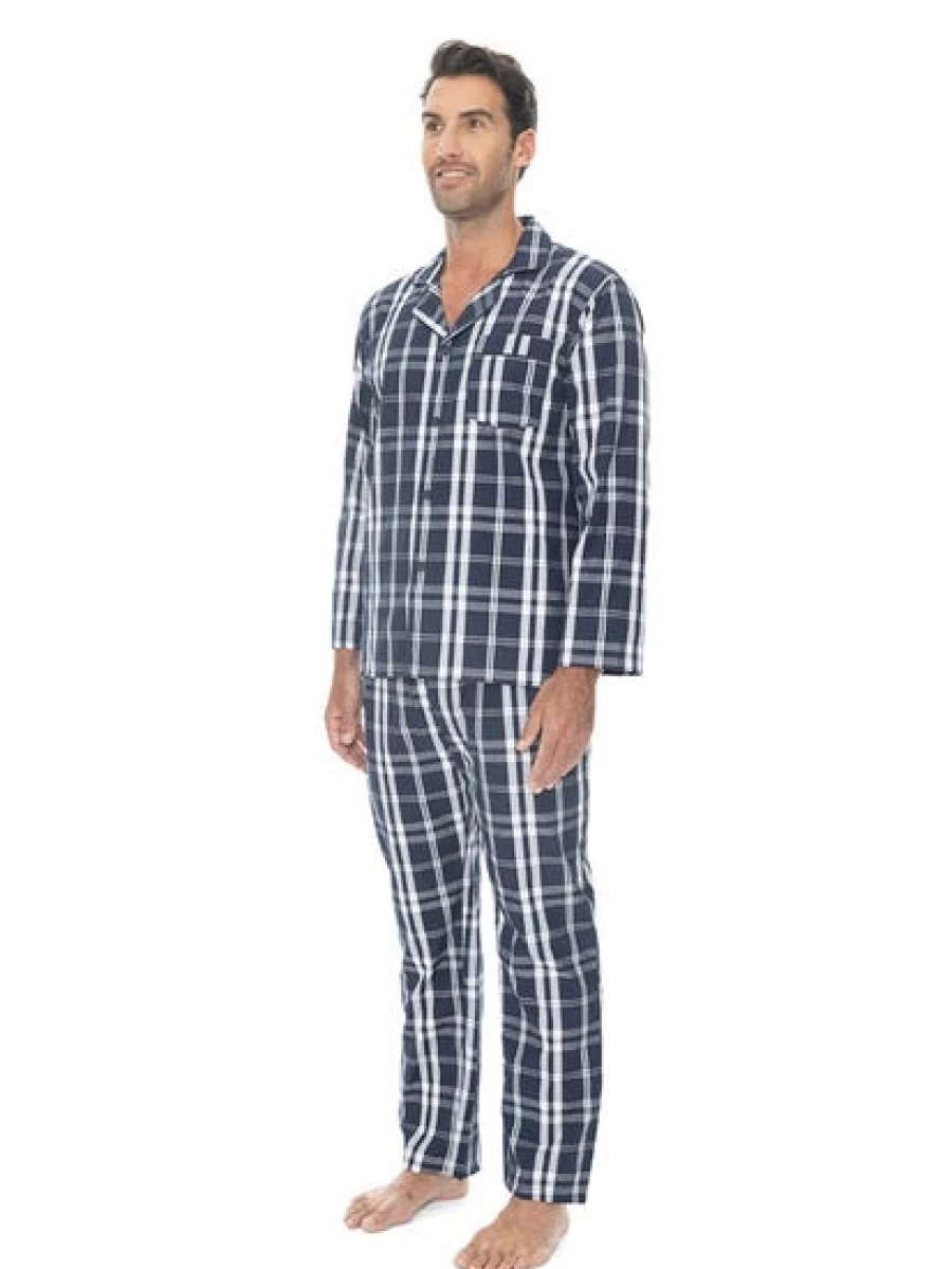 Lowes Men's Tropical Print Long Sleeve Pajama Set for Comfortable Sleep