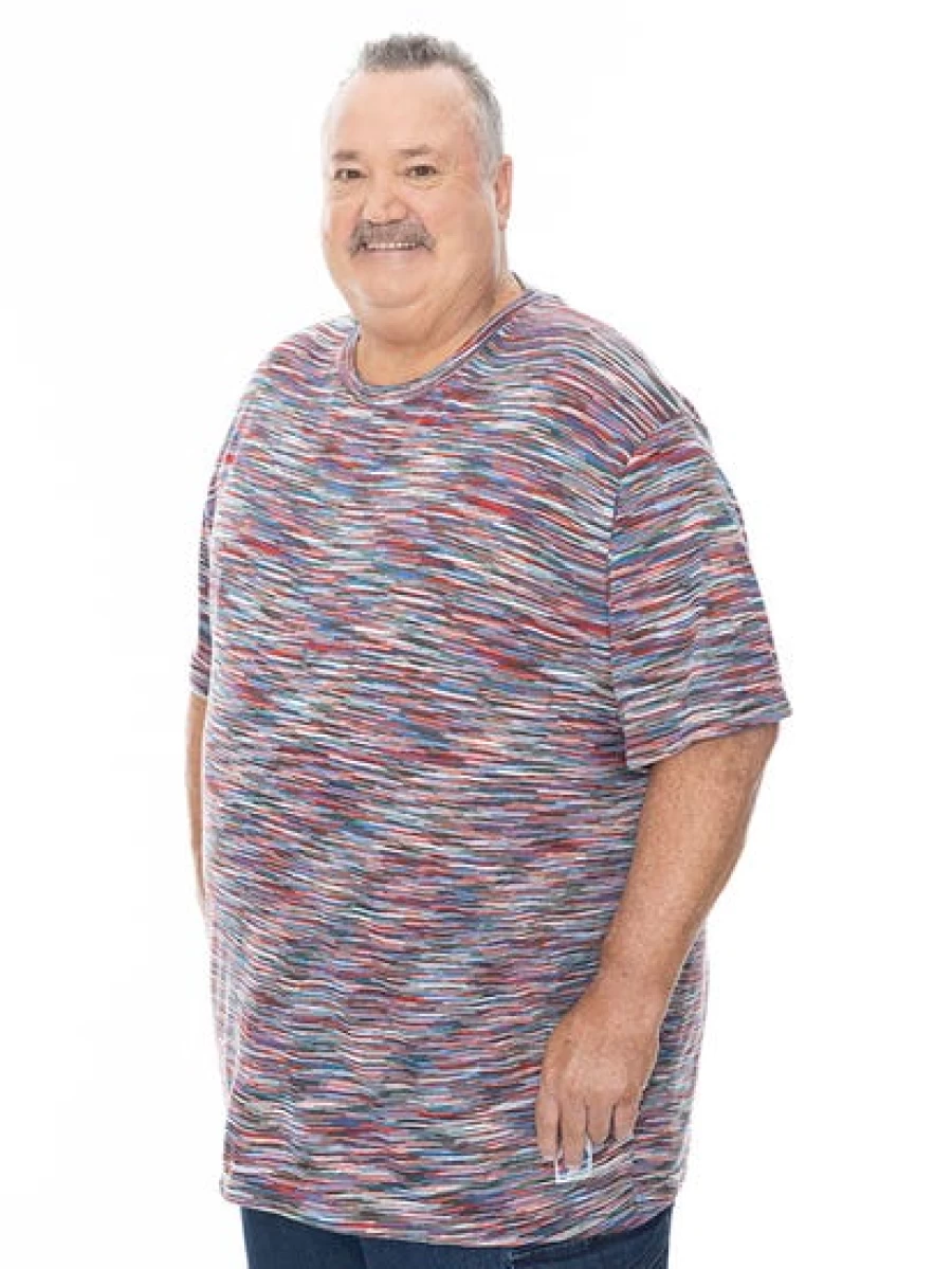 Built N Fit Men's Space Dye Graphic T-Shirt - Big & Tall Fashion Tee