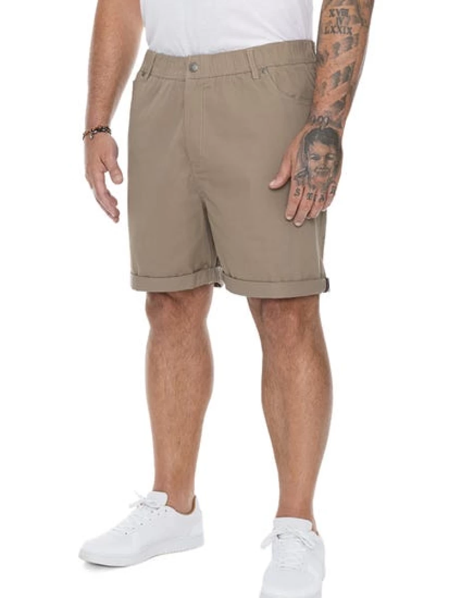 BUILT N FIT Men's Big & Tall 5-Pocket Twill Shorts for Comfort & Style