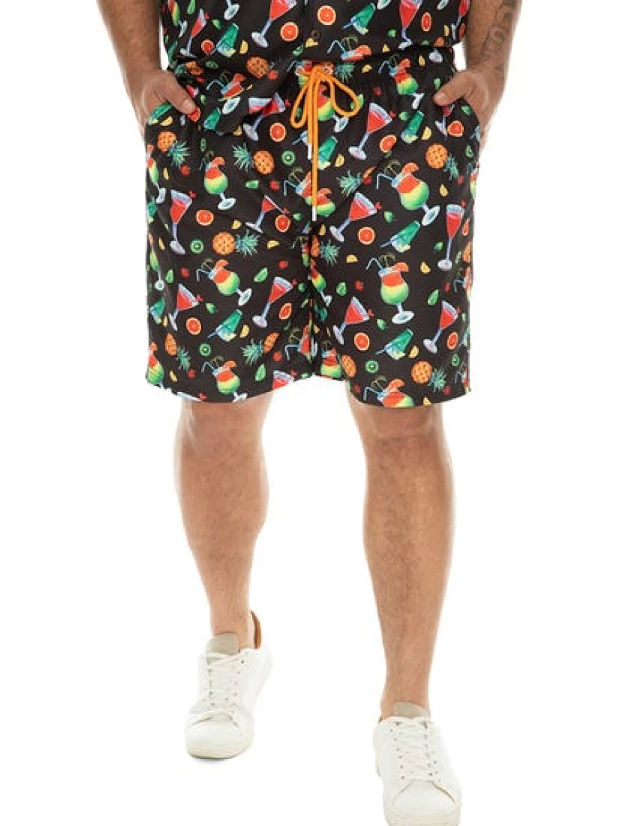 DBK Men's Big & Tall Party Shorts for Cocktail Hour & Casual Wear