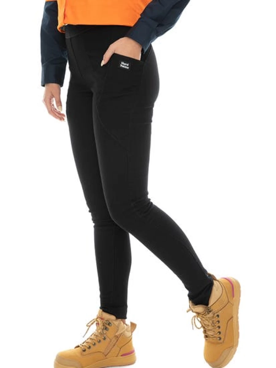 Hard Yakka Men's Black Jeggings - Comfortable Stretch Work Pants