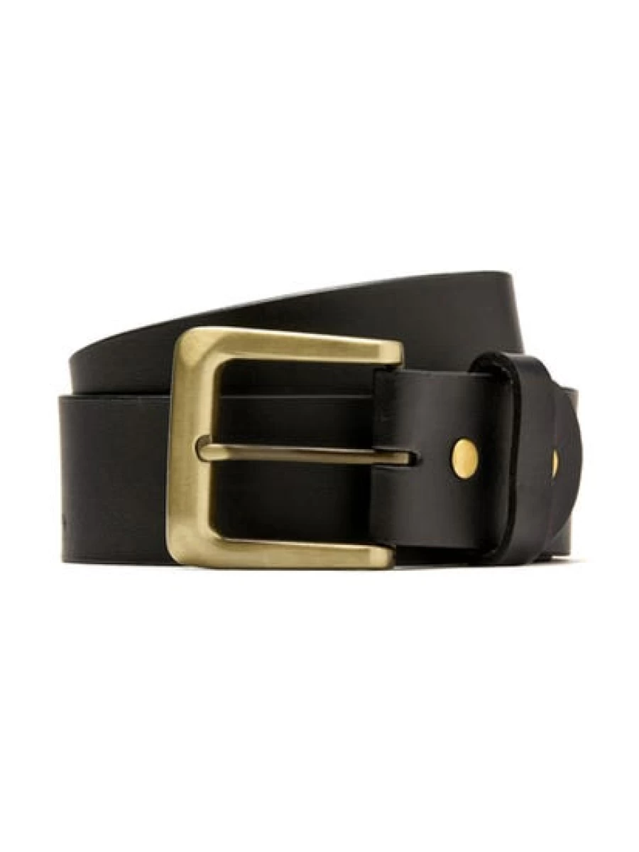 Lowes Men's Black Genuine Leather Belt for Traders - Premium Quality Dress Belt