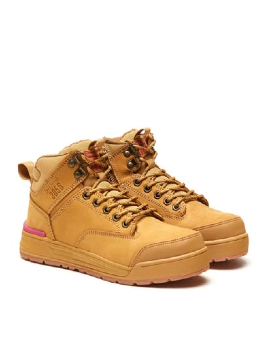 Lowes Men's Steel Toe Work Boots - Wheat - Hard Yakka Safety Footwear