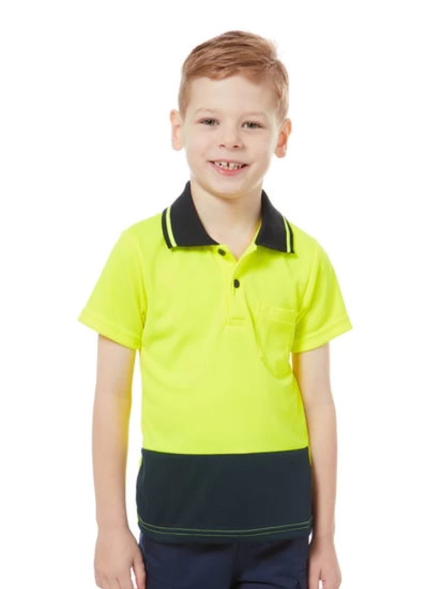 Lowes Kids Hi-Visibility Yellow Polo Shirt for Boys - High Visibility Safety Top
