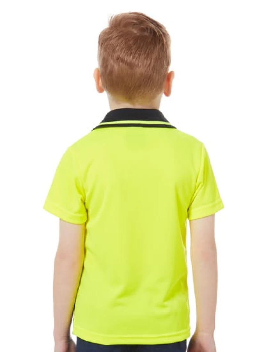 Lowes Kids Hi-Visibility Yellow Polo Shirt for Boys - High Visibility Safety Top