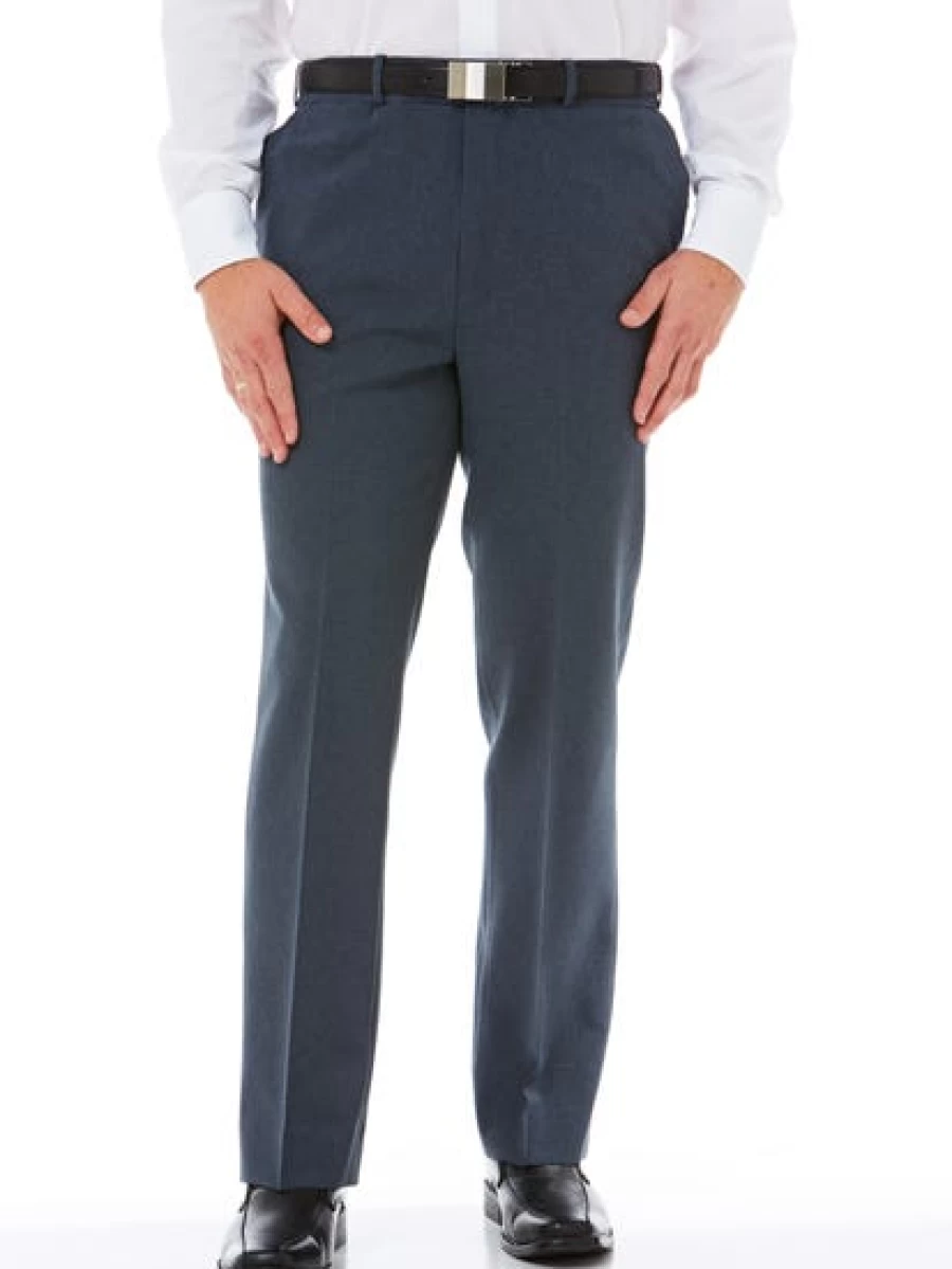 Robert Huntley Men's Marle Grey Regular Fit Trousers