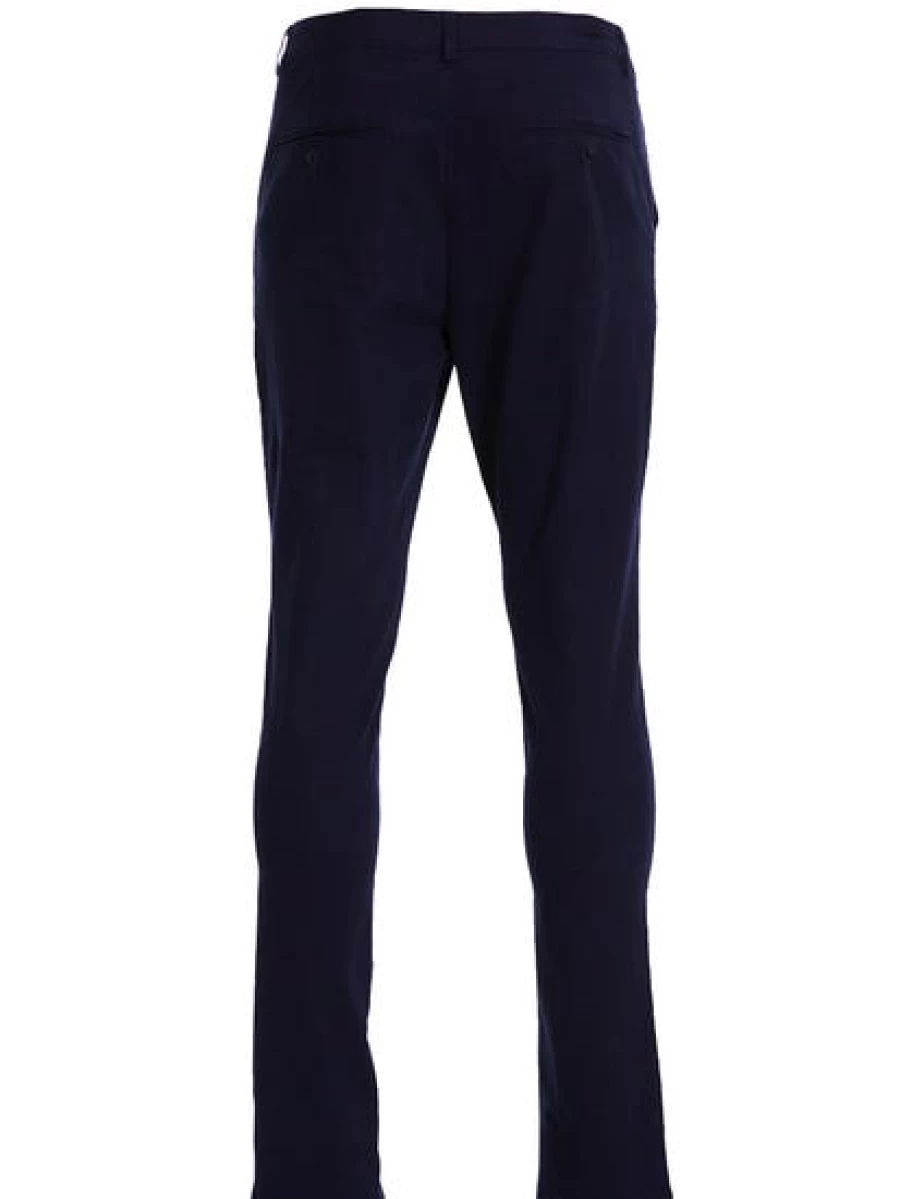 Iconic Soul Men's Navy Chino Pants - Classic Fit Casual Trousers for Men