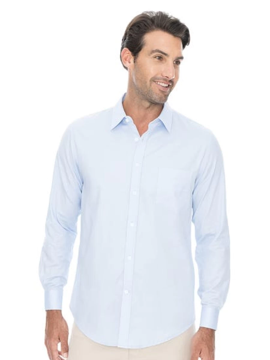 Men's Blue Twill Business Shirt by Manhattan – Premium Formal Wear for Professionals