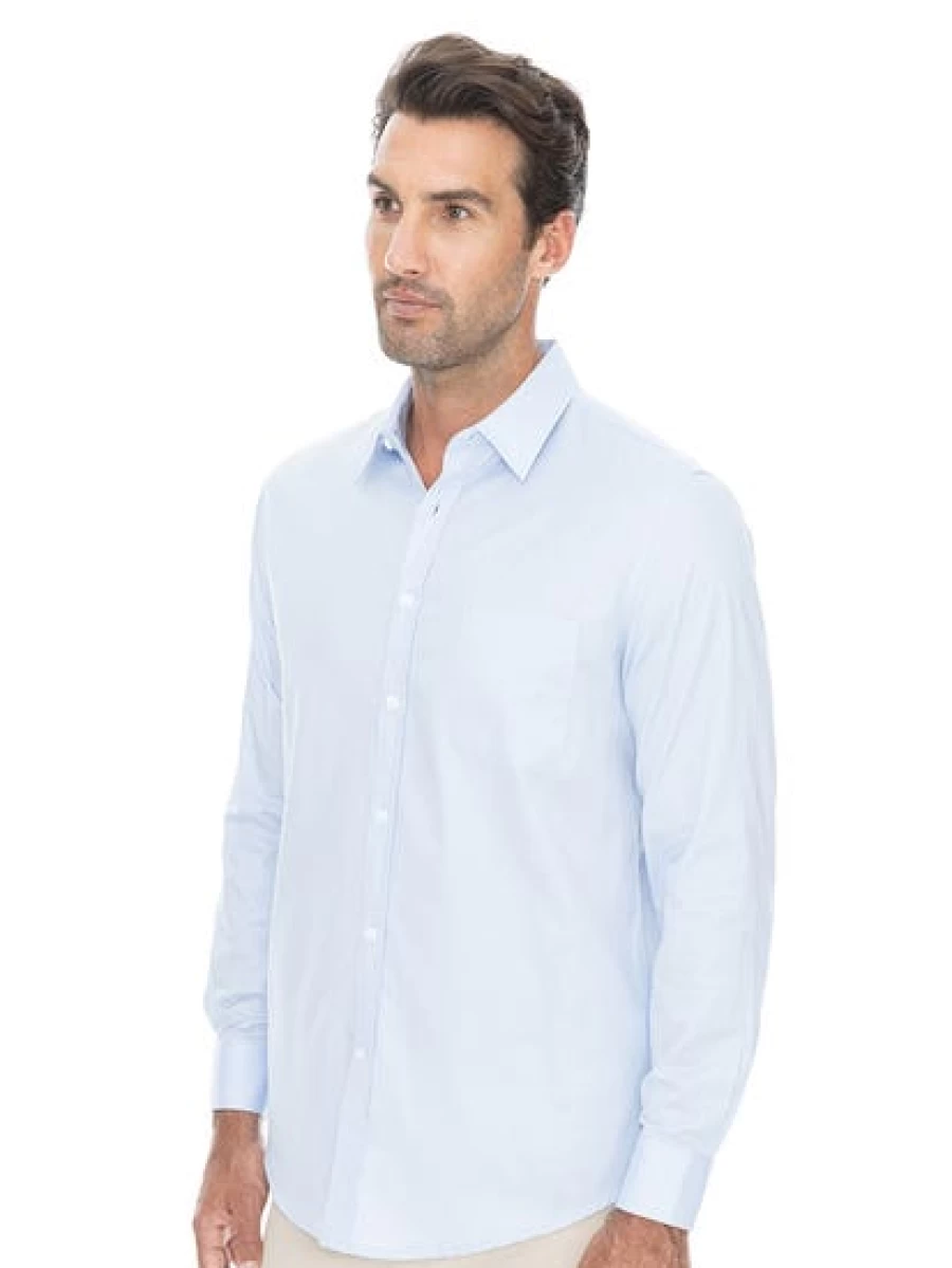 Men's Blue Twill Business Shirt by Manhattan – Premium Formal Wear for Professionals