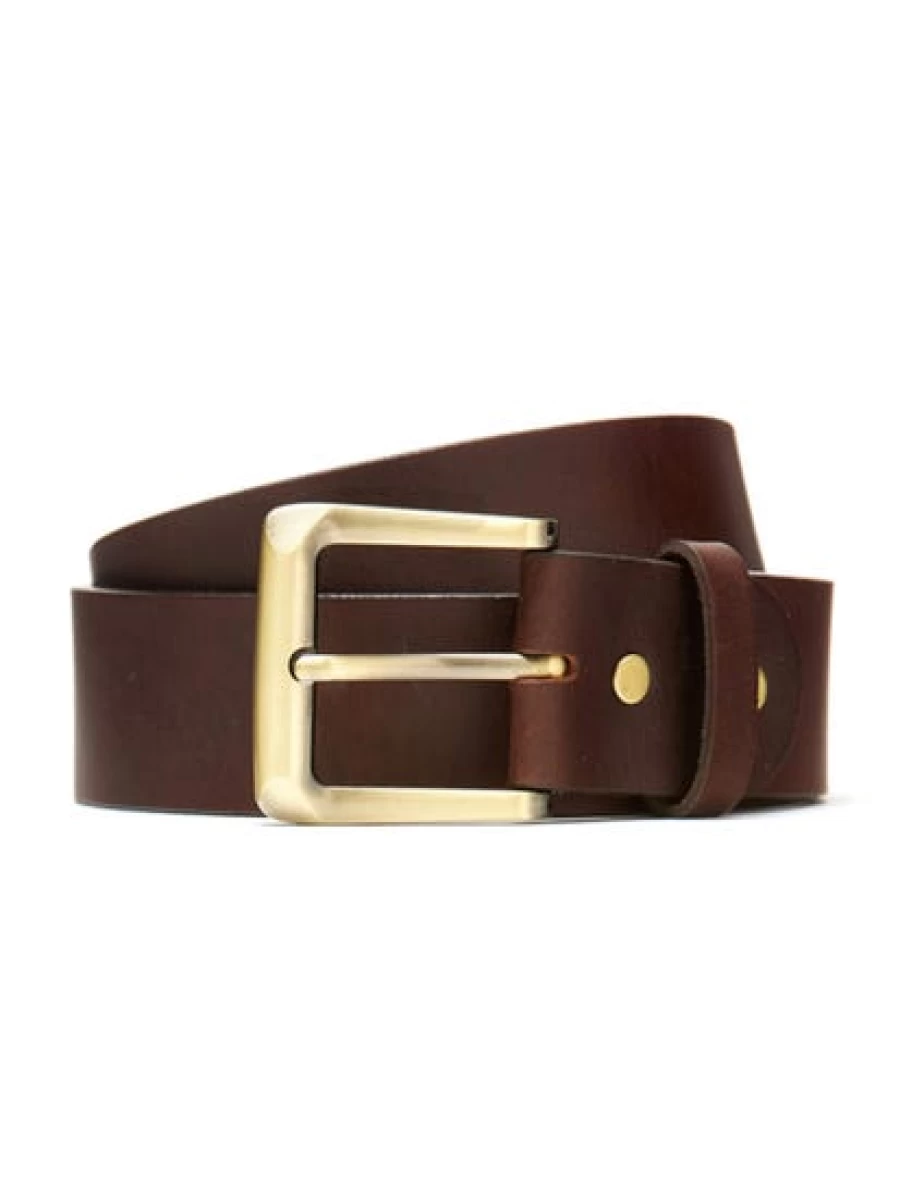 Lowes Men's Brown Genuine Leather Belt for Traders - Premium Quality Dress & Casual Strap