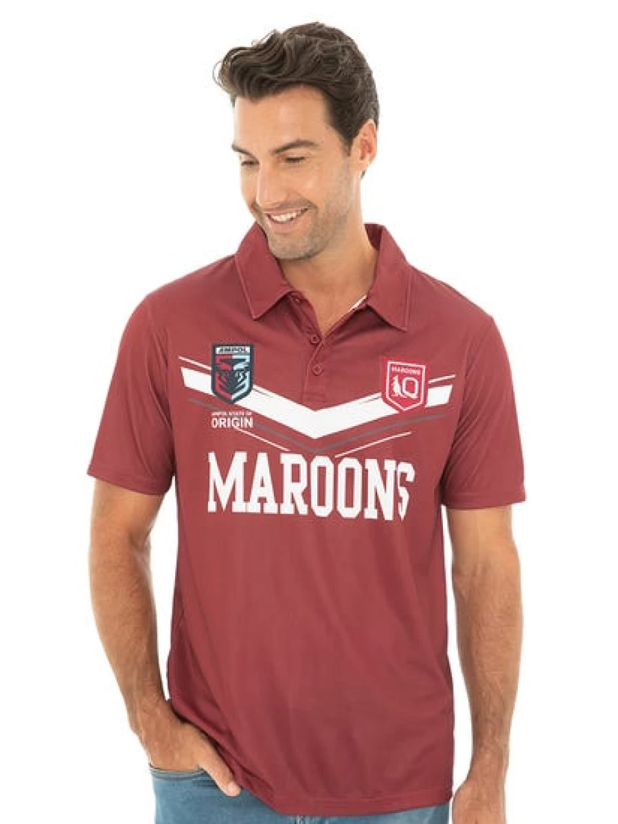 Licensed Men's Vintage Polo Shirt - QLD Classic Fit Casual Wear