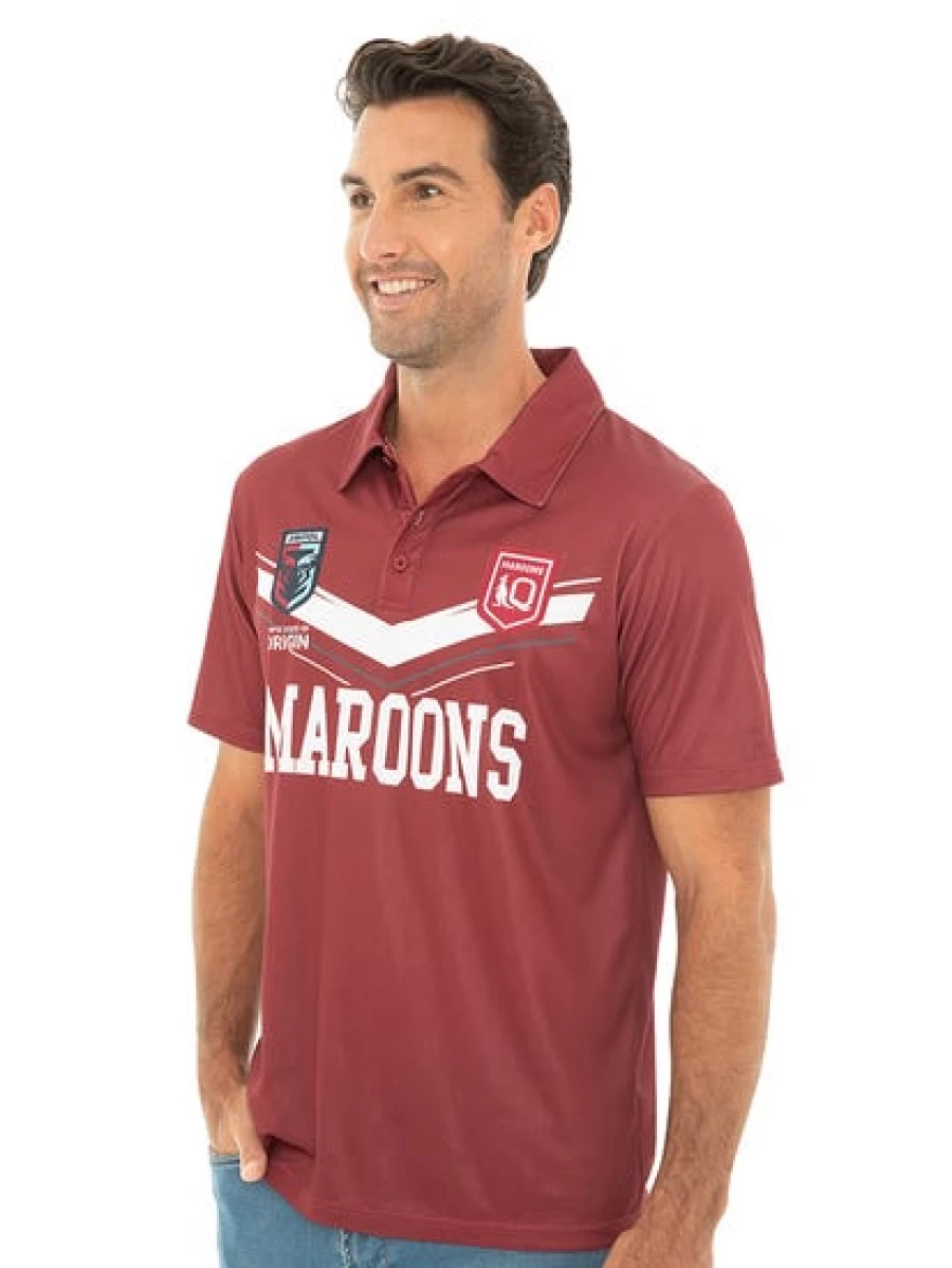 Licensed Men's Vintage Polo Shirt - QLD Classic Fit Casual Wear