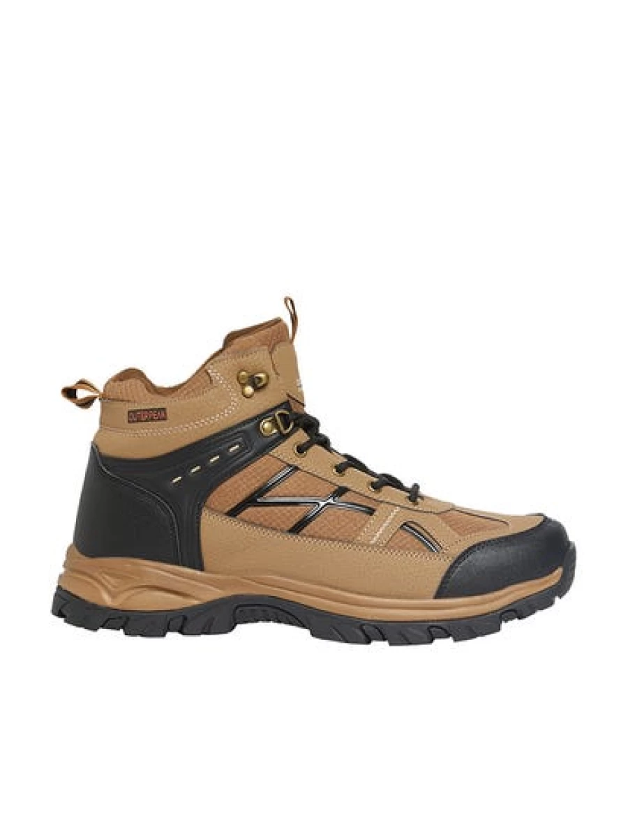 Outer Peak Men's Brown Hiking Boots - Durable Trail Footwear for Outdoor Adventures