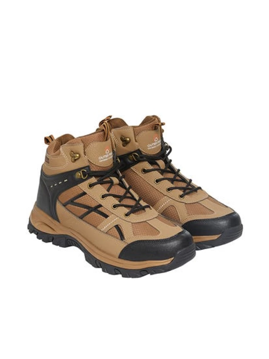 Outer Peak Men's Brown Hiking Boots - Durable Trail Footwear for Outdoor Adventures