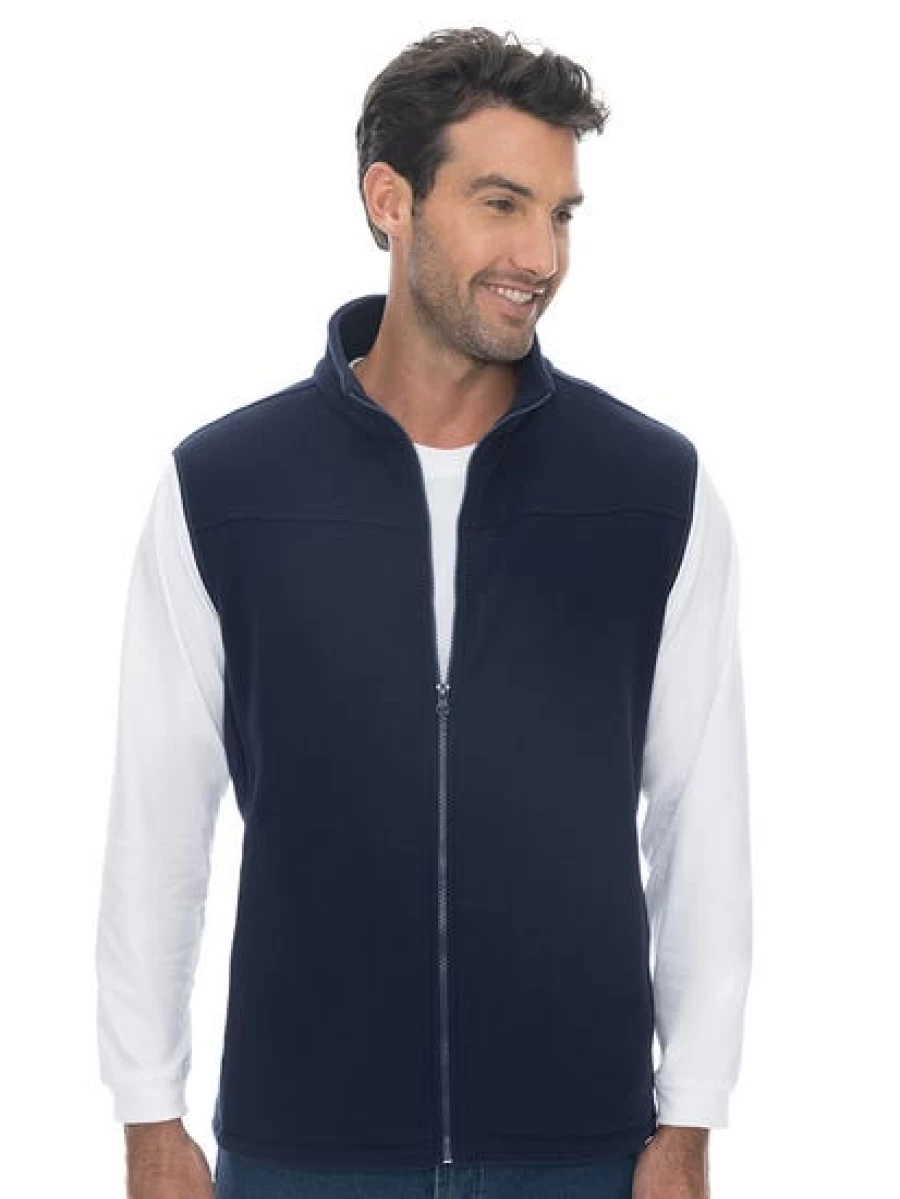 Lowes Men's Navy Polar Fleece Vest for Winter Warmth & Comfort