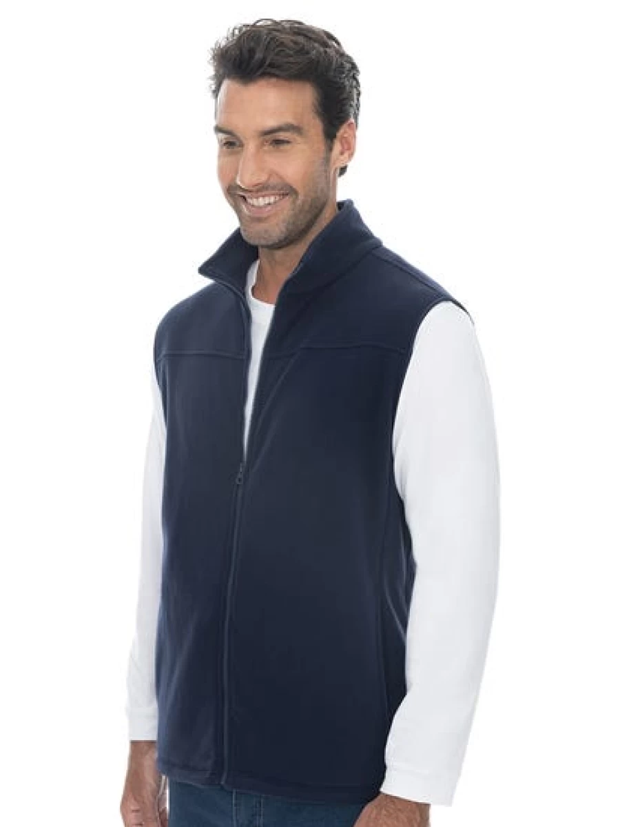 Lowes Men's Navy Polar Fleece Vest for Winter Warmth & Comfort