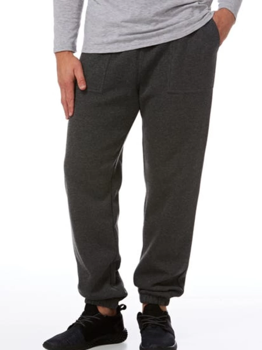 Lowes Men's Charcoal Fleece Jogger Pants for Comfort & Style
