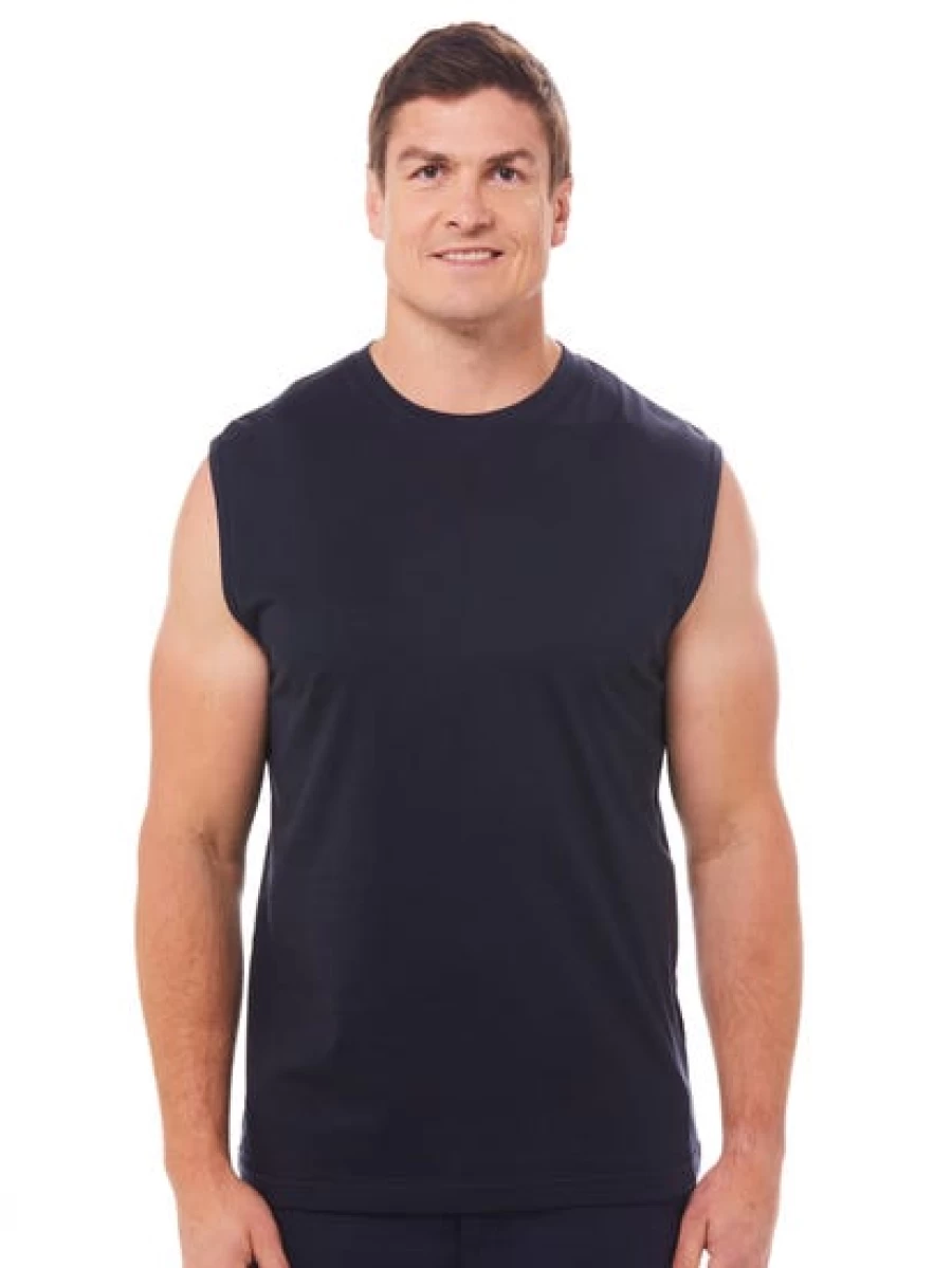 Lowes Men's Navy Blue Cotton Jersey Muscle Fit T-Shirt