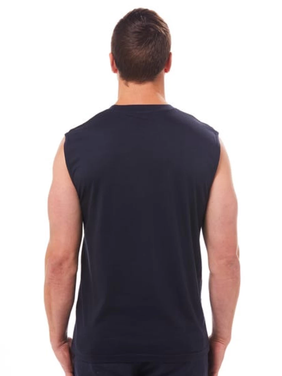 Lowes Men's Navy Blue Cotton Jersey Muscle Fit T-Shirt