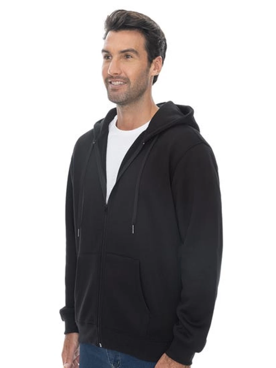 Lowes Men's Black Fleece Zip-Up Jacket - Warm & Comfortable Outerwear