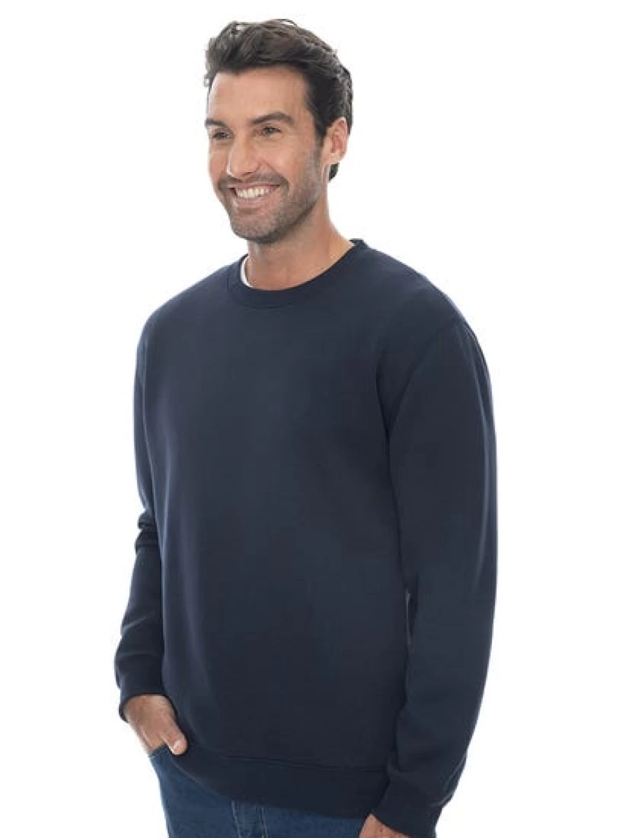 Lowes Men's Navy Fleece Sloppy Joe Pullover Sweatshirt