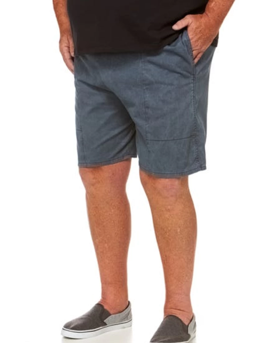 Lowes Men's Ruggers Pigment Dyed Navy Casual Shorts for Comfort & Style