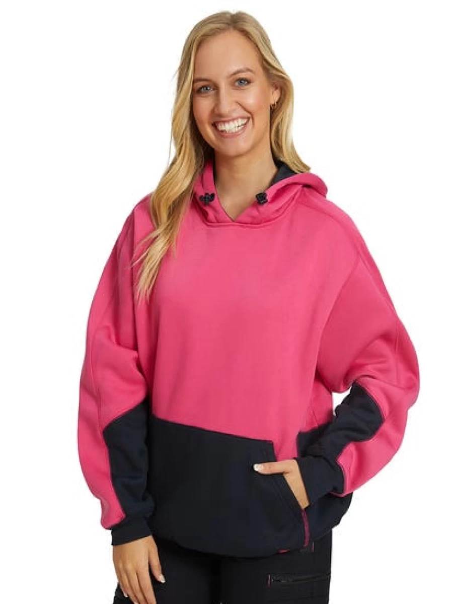 Men's Traders 308 High Visibility Pink Fleece Hoodie for Safety & Warmth