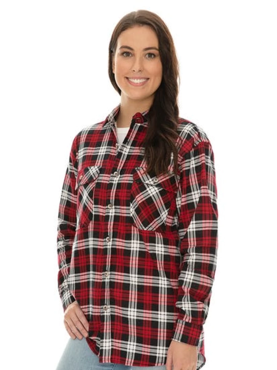 Lowes Men's Red Check Flannel Shirt - Soft Unisex Fit for Comfort & Style