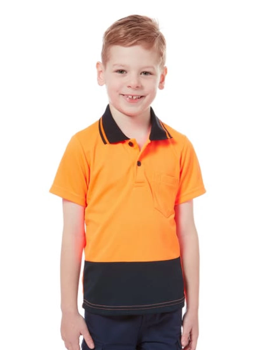 Lowes Men's High-Visibility Orange Polo Shirt for Safety and Visibility