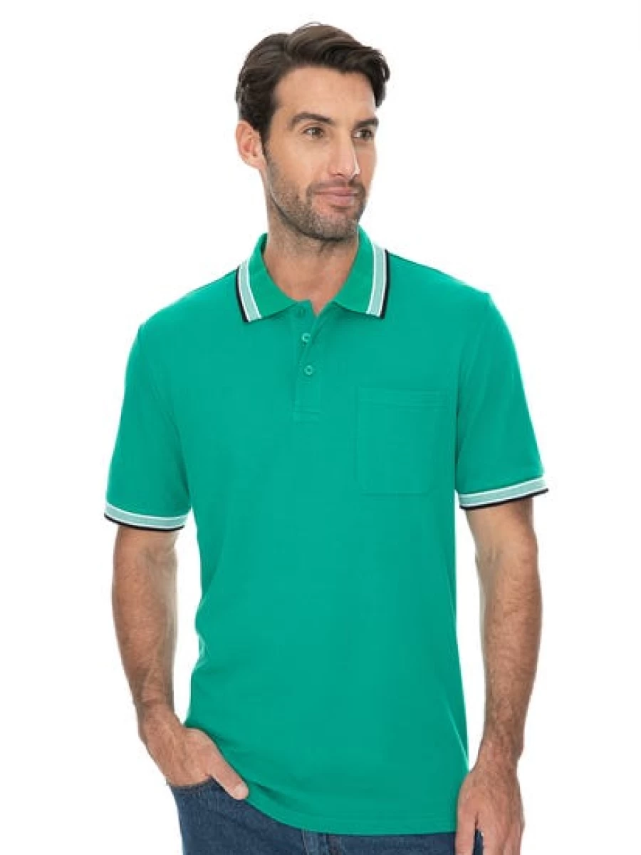 Lowes Men's Green Cotton Polo Shirt - Classic Plain Design