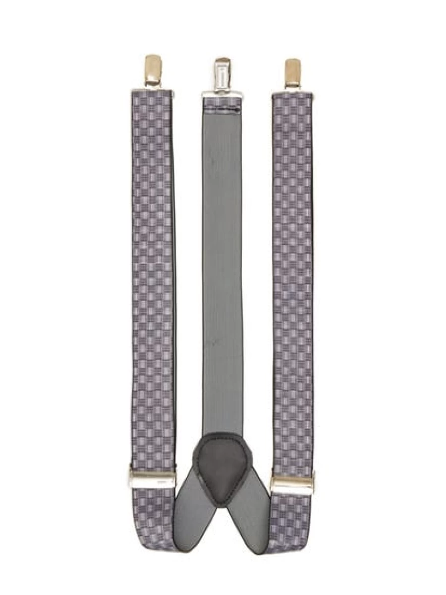 Lowes Men's Fancy Charcoal Suspenders - Stylish & Durable Braces for Formal Wear