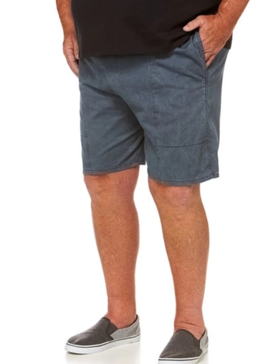 Lowes Men's Ruggers Pigment Dyed Navy Casual Shorts for Comfort & Style