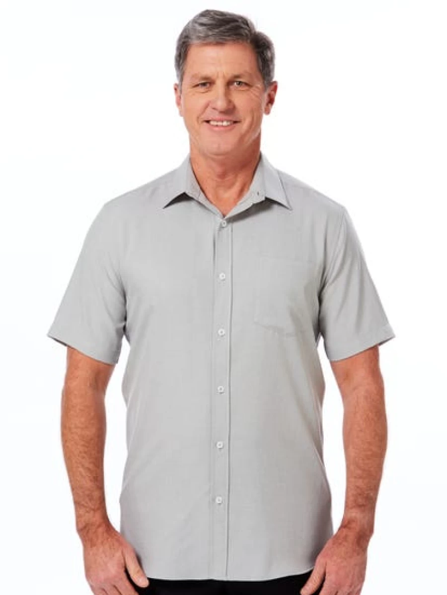 Lowes Men's Premium Silver Microfiber Shirt - Comfort & Style