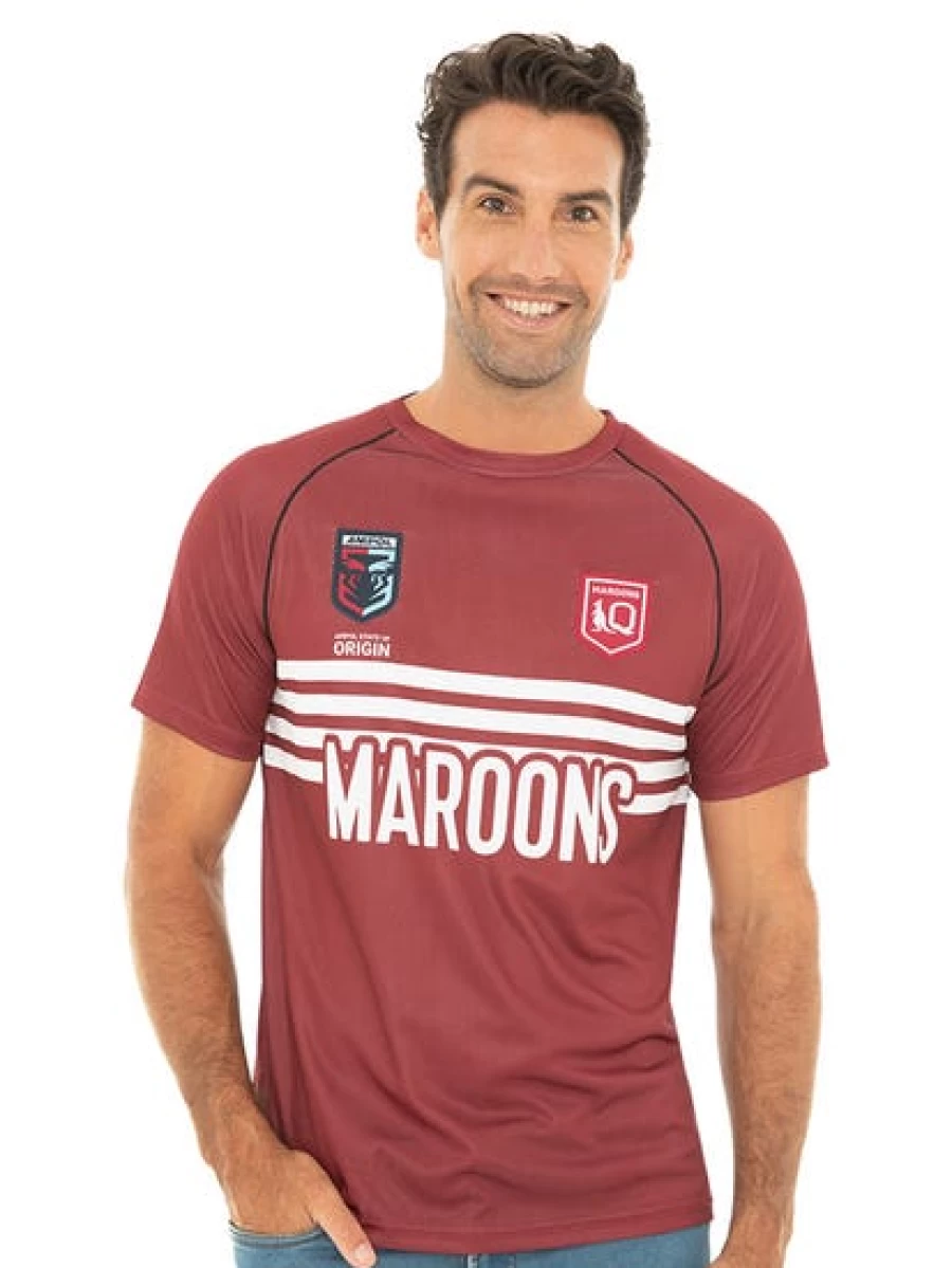 Licensed Men's QLD Training T-Shirt - Premium Workout Tee for Men
