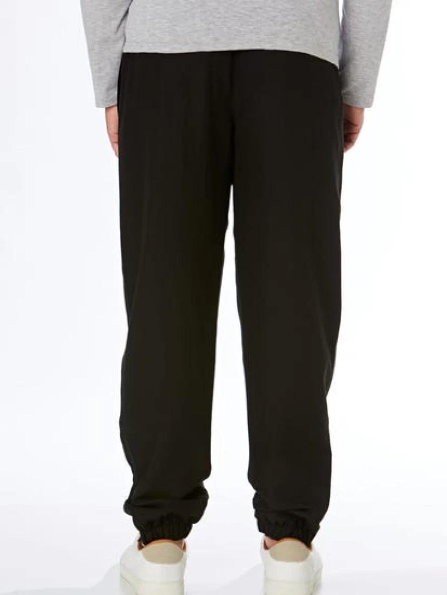 Cougars Men's Black Microfiber Elastic Cuff Track Pants for Comfort & Style