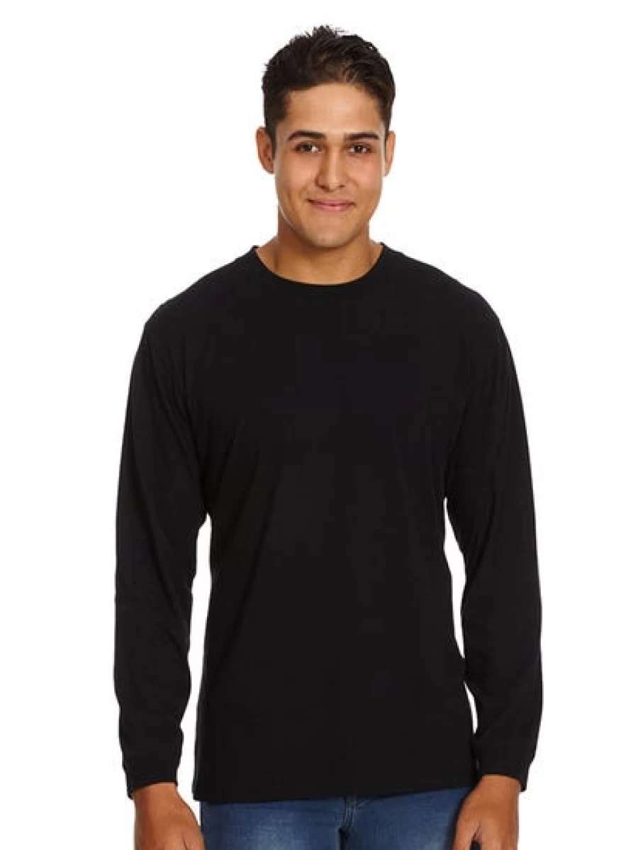 Lowes Men's Black Crew Neck Long Sleeve T-Shirt