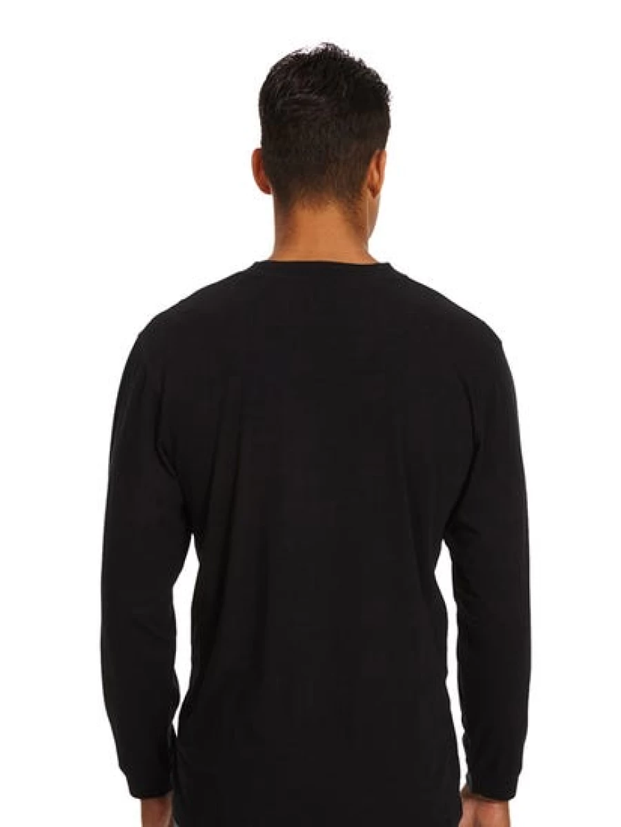 Lowes Men's Black Crew Neck Long Sleeve T-Shirt