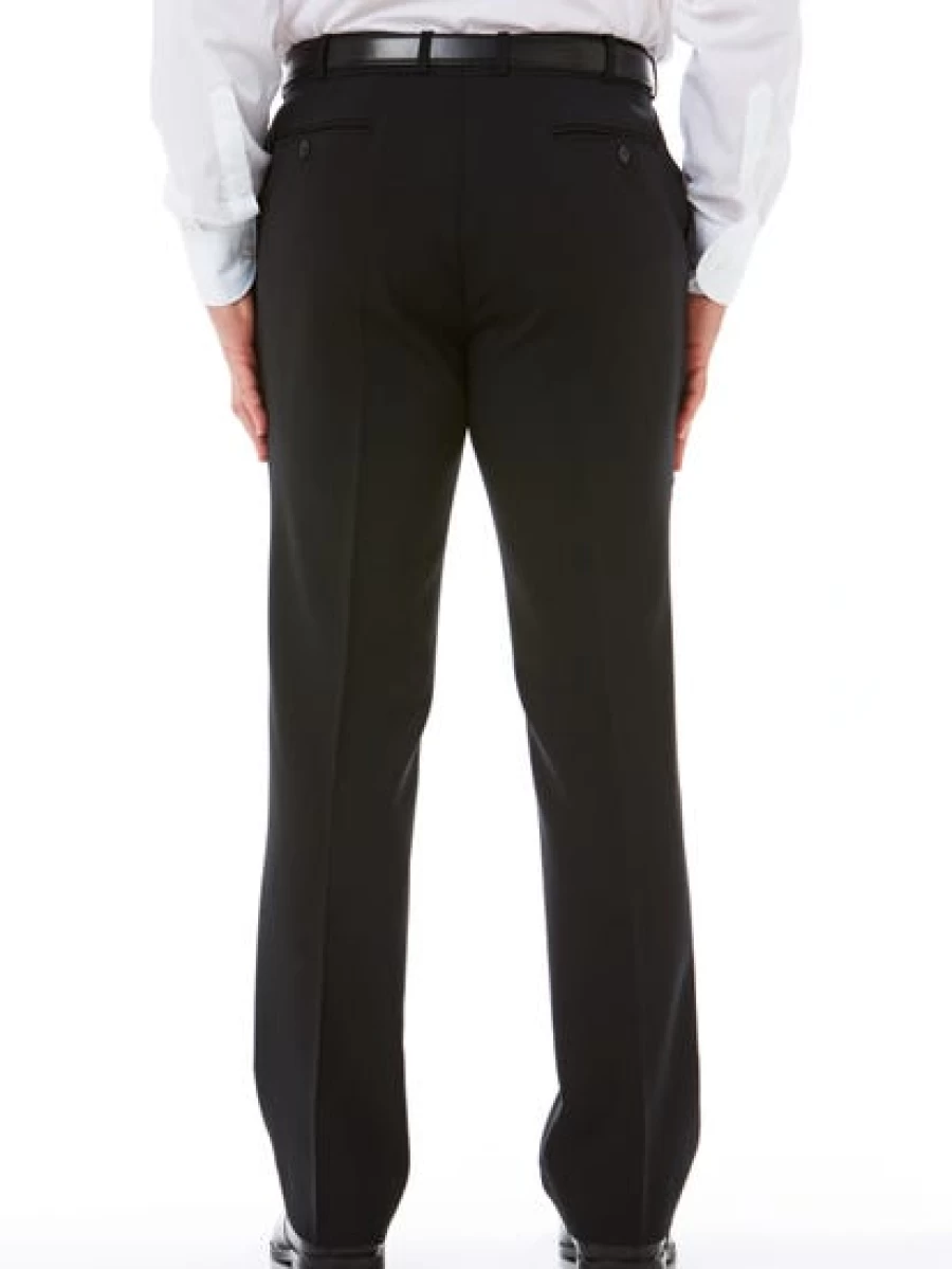 Robert Huntley Men's Microfibre Regular Fit Trousers in Black